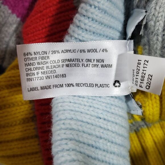 Striped Beanie - La Ligne x Target Gray/Purple/Navy - Picture 4 of 5